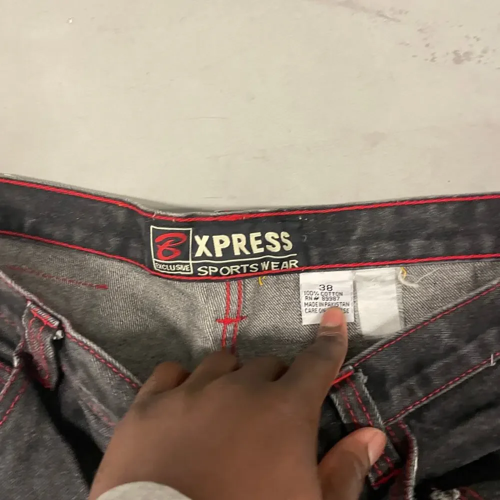 vintage baggy y2k Brooklyn express carpenter cargo jeans 38x32
